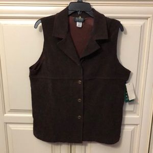 NWT Brown Suede-like Vest